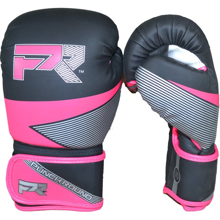Punch Round Evoke Boxhandschuhe Schwarz Rosa FIGHTWEAR