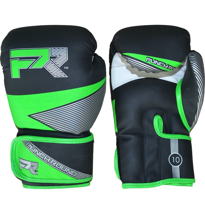 PunchR™  Punch Round Evoke Boxing Gloves Black Green