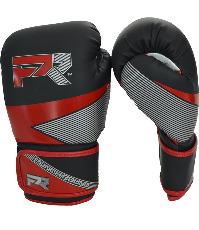 PunchR™  Punch Round Kids Bokshandschoenen Evoke Zwart Rood