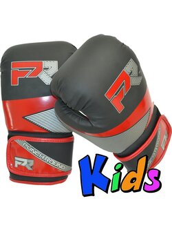 PunchR™  Punch Round Kids Bokshandschoenen Evoke Zwart Rood