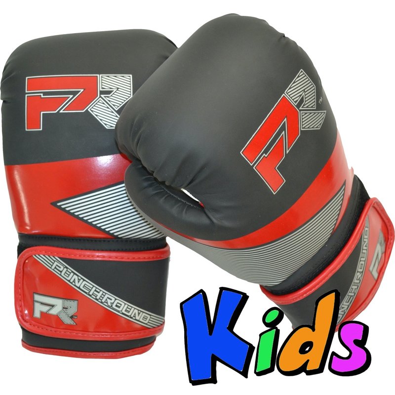 PunchR™  Punch Round Evoke Boxhandschuhe Kinder Schwarz Rot