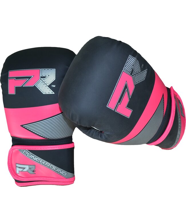 Punch Round Evoke Boxhandschuhe Kinder Schwarz Rosa