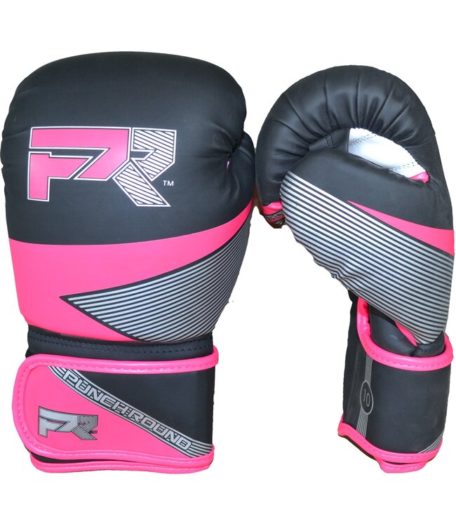 Punch Round Evoke Boxhandschuhe Kinder Schwarz Rosa