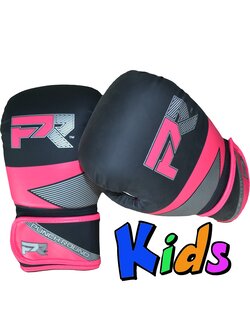 PunchR™  Punch Round Kids Bokshandschoenen Evoke Zwart Roze