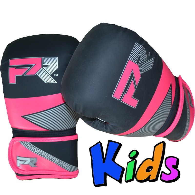 PunchR™  Punch Round Kids Bokshandschoenen Evoke Zwart Roze