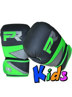 PunchR™  Punch Round Kids Bokshandschoenen Evoke Zwart Groen
