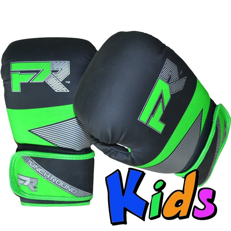 PunchR™  Punch Round Evoke Boxhandschuhe Kinder Schwarz Grün