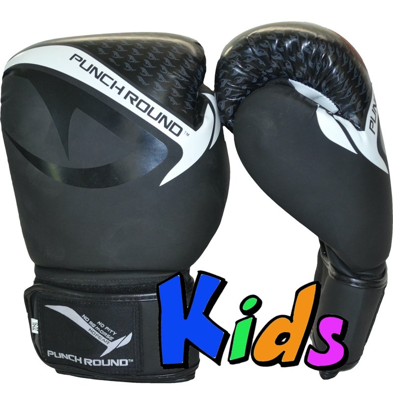 PunchR™  Punch Round No-Fear Boxhandschuhe Kinder Schwarz