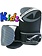 PunchR™  Punch Round No-Fear Boxhandschuhe Kinder Schwarz Grau