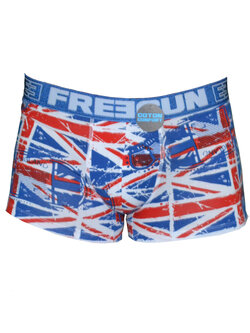 FreeGun Freegun Underwear Great Britain Flag White Men Boxershorts Cotton
