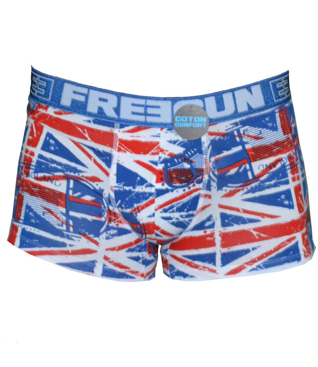 Freegun Underwear Great Britain Flag White Men Boxershorts Cotton