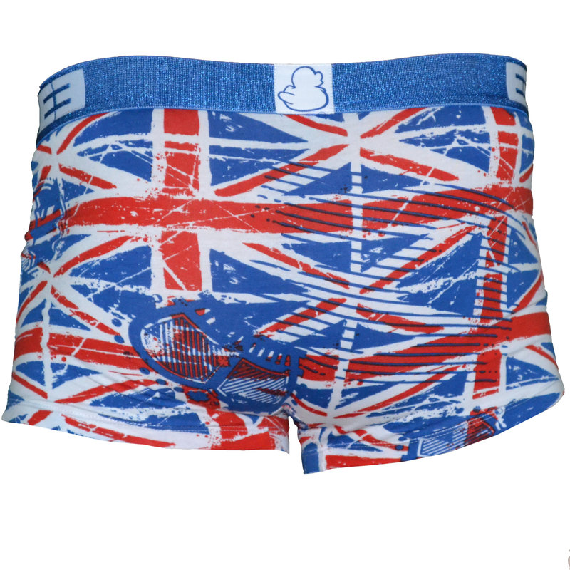 FreeGun Freegun Underwear Great Britain Flag White Men Boxershorts Cotton
