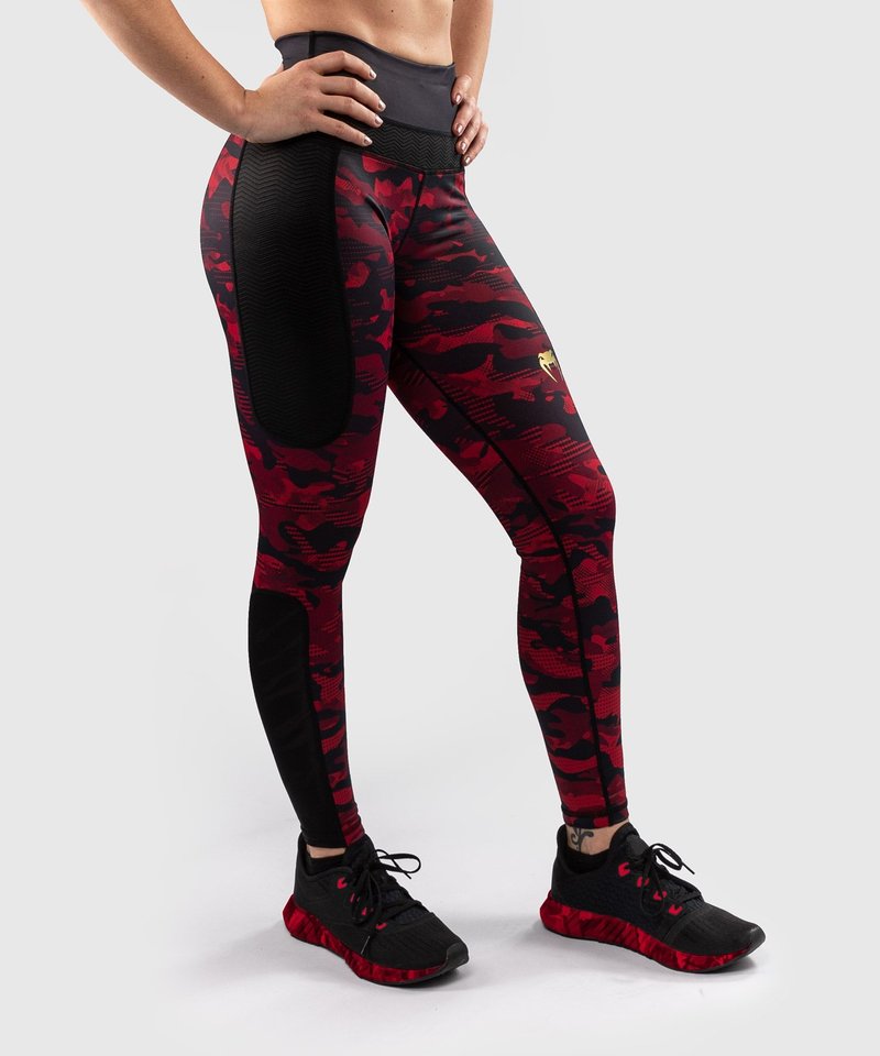 Venum Venum Defender Leggings Frauen Schwarz Rot