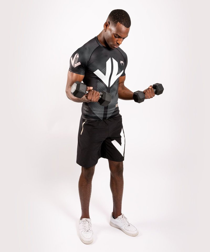 Venum Venum Arrow Kurzarm Rashguard Schwarz Weiß