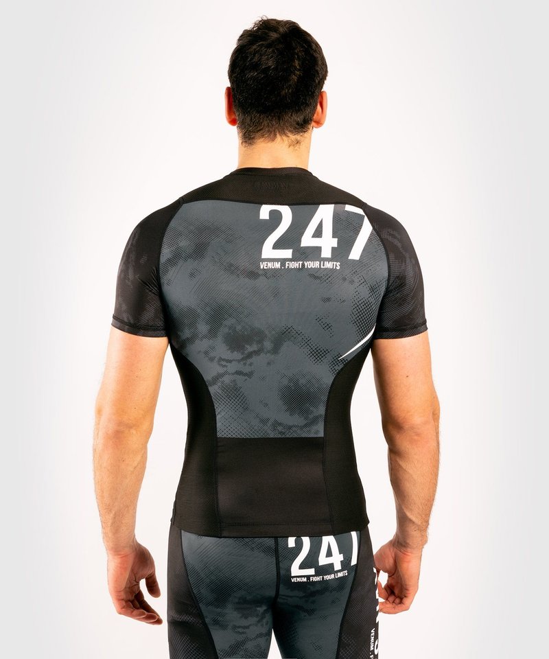 Venum Venum SKY247 Rash Guard Korte Mouw Zwart Grijs