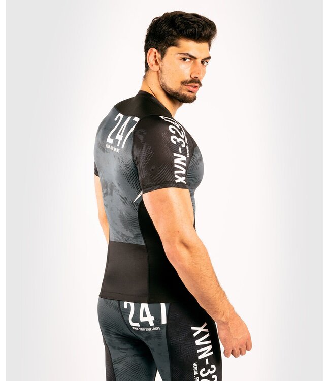 Venum SKY247 Rash Guard Korte Mouw Zwart Grijs