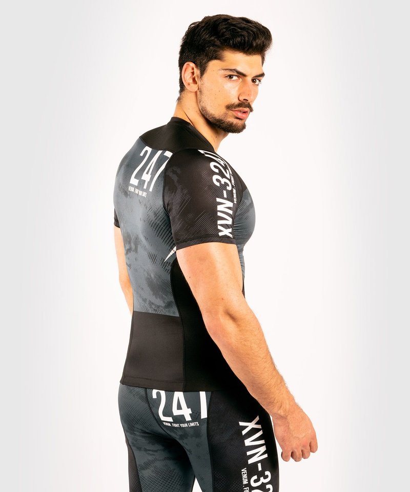 Venum Venum SKY247 Rash Guard Korte Mouw Zwart Grijs