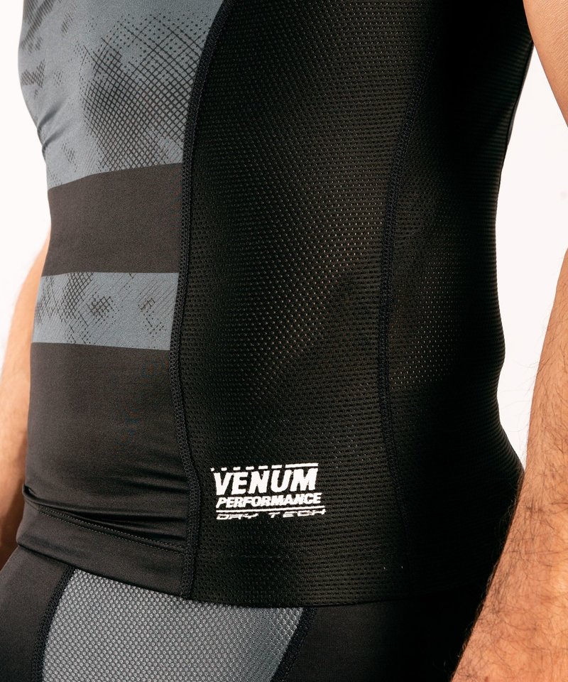 Venum Venum SKY247 Rash Guard Korte Mouw Zwart Grijs