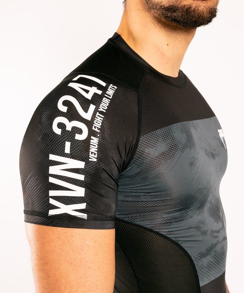 Venum Venum SKY247 Rash Guard Korte Mouw Zwart Grijs