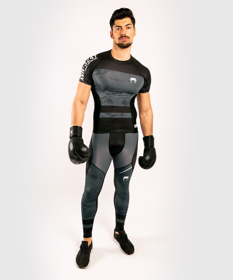 Venum Venum SKY247 Rash Guard Korte Mouw Zwart Grijs