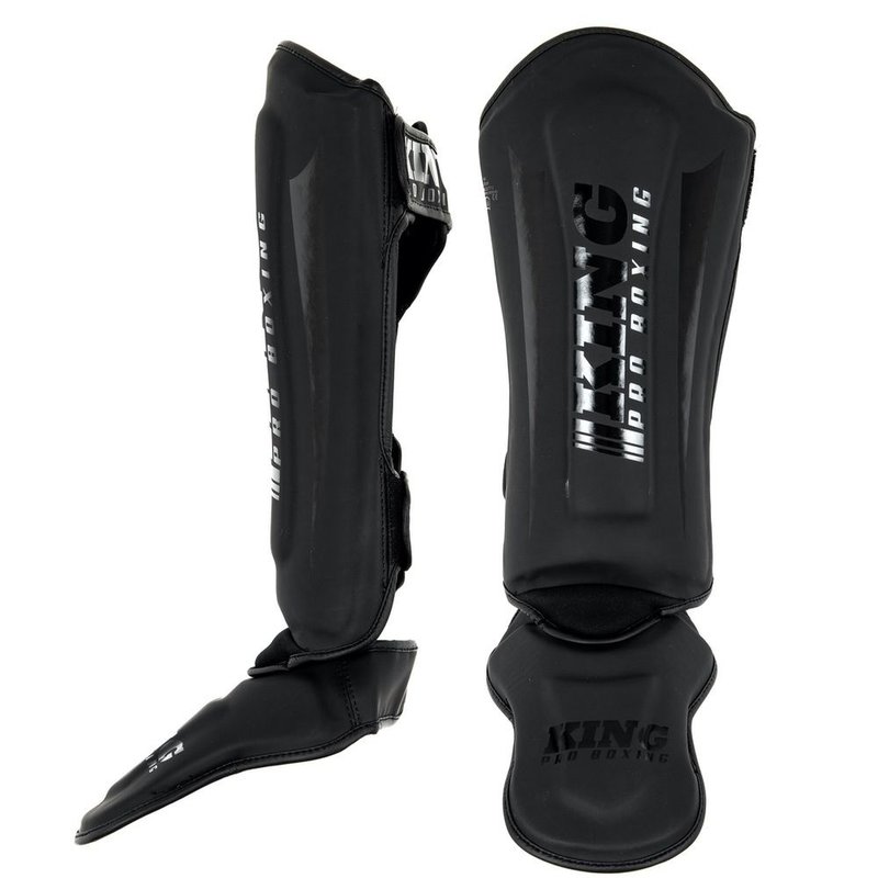 King Pro Boxing Shinguards KPB/SG REVO 4 Black Black FIGHTWEAR SHOP EUROPE