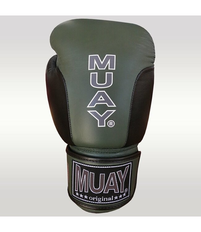 MUAY® MUAY® Premium Leather Boxing Gloves Black White - Copy