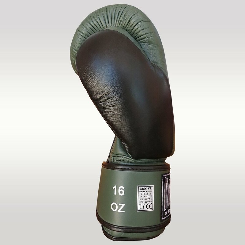 MUAY® MUAY® Premium Boxhandschuhe aus Leder Schwarz Militärgrün