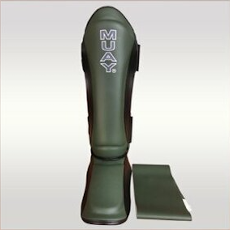 MUAY® MUAY Kickboxing Shin Guards Black Army Green