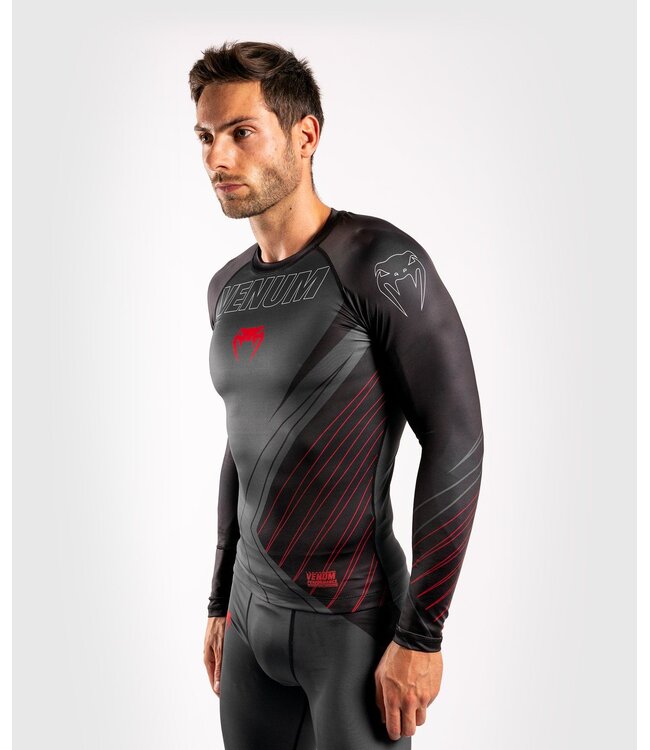 Venum Contender 5.0 Rashguards L/S Schwarz Rot
