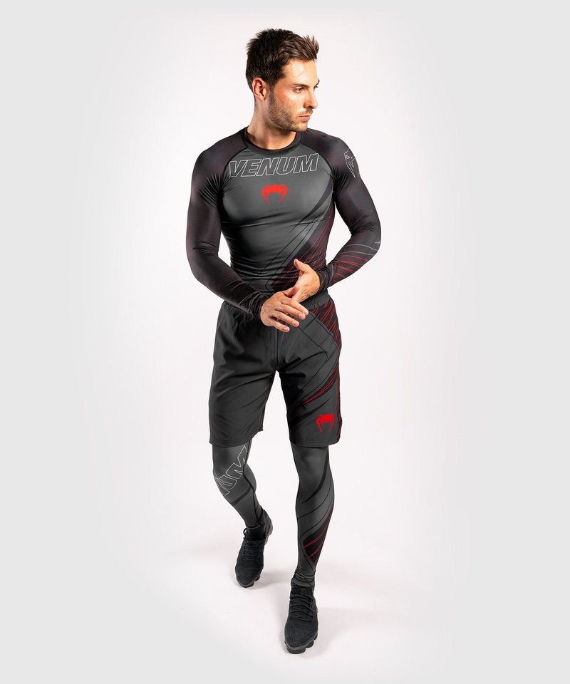 Venum Venum Contender 5.0 Rashguards L/S Schwarz Rot