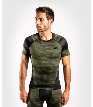 Venum Venum TROOPER Rash Guards S/S Forest Camo Zwart