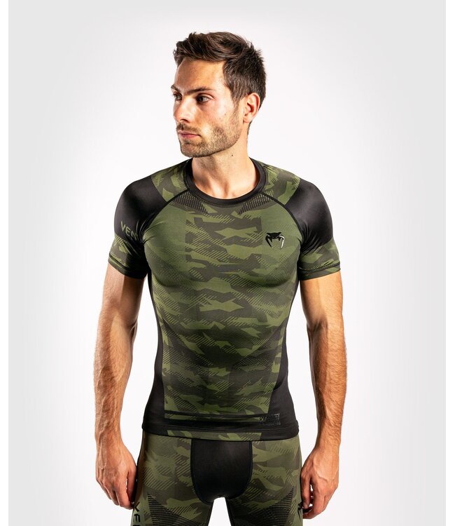 Venum Venum TROOPER Rash Guards S/S Forest Camo Black