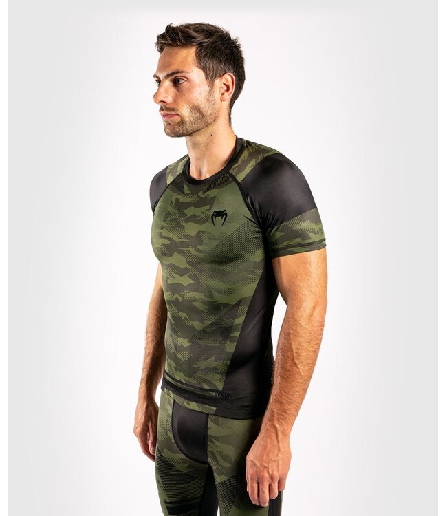 Venum TROOPER Rash Guards S/S Forest Camo Black