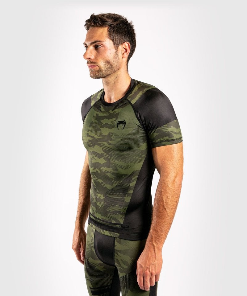 Venum Venum TROOPER Rash Guards K/A Forest Camo Schwarz