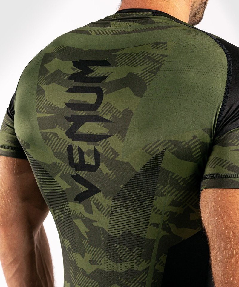 Venum Venum TROOPER Rash Guards S/S Forest Camo Black