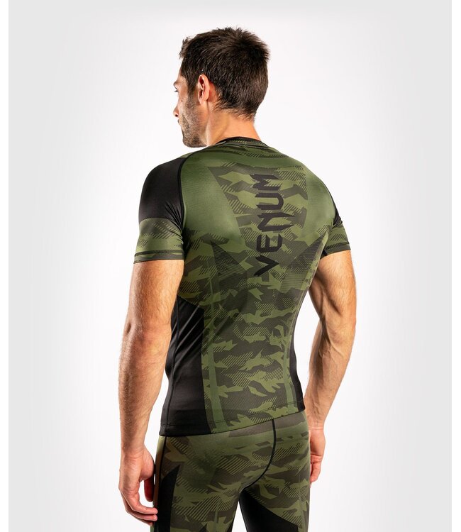 Venum TROOPER Rash Guards S/S Forest Camo Zwart