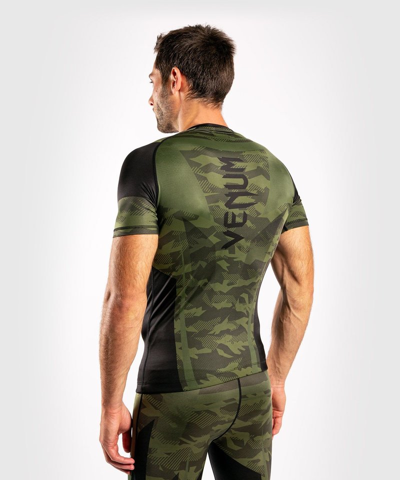 Venum Venum TROOPER Rash Guards K/A Forest Camo Schwarz