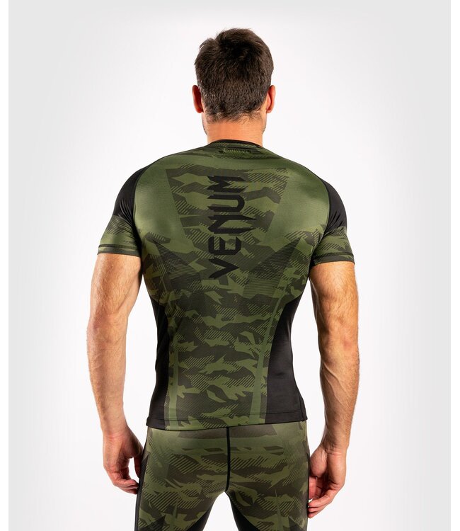 Venum TROOPER Rash Guards S/S Forest Camo Black