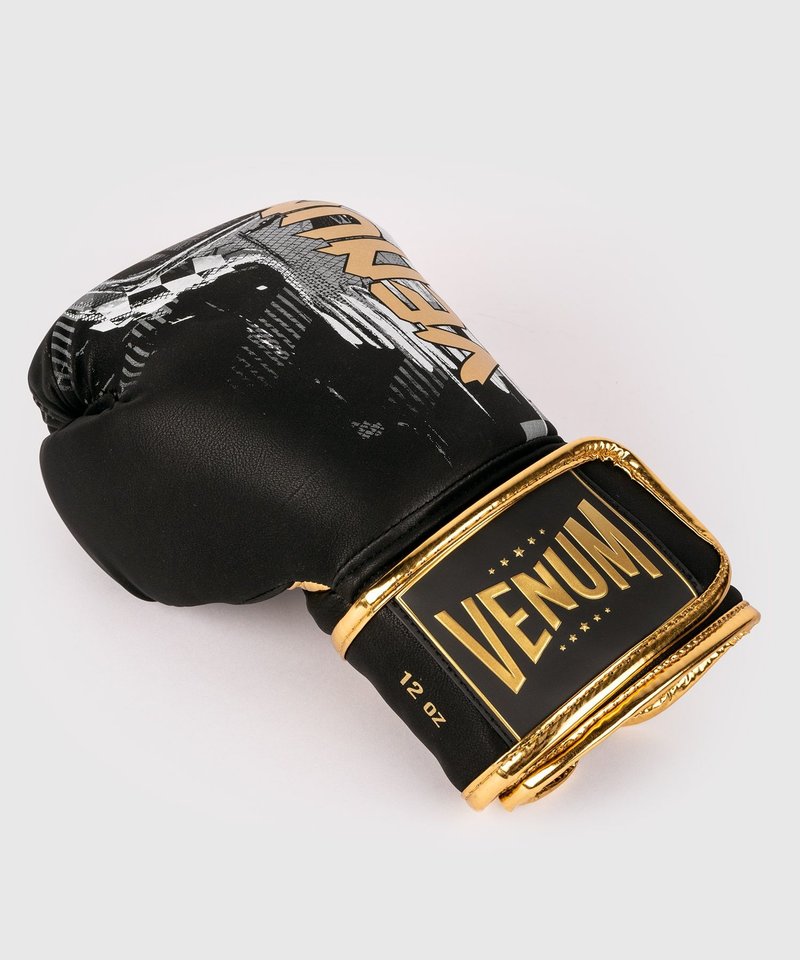 Venum Venum Kickbokshandschoenen Skull Bokshandschoenen Zwart Goud