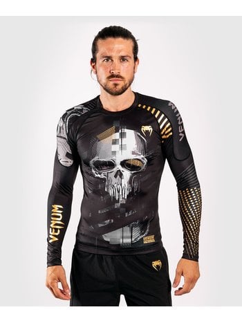 Venum Venum SKULL Rash Guards L/S Black Gold