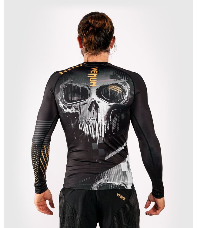 Venum SKULL Rash Guards L/S Black Gold Venum Clothing