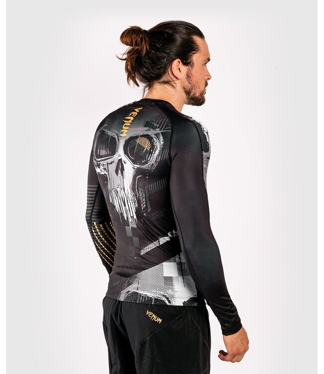 Venum Venum SKULL Rash Guards L/S Black Gold Venum Clothing