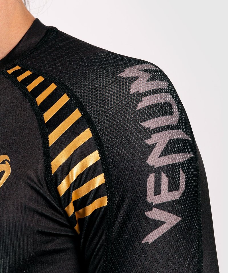 Venum Venum SKULL Rash Guards L/S Black Gold Venum Clothing