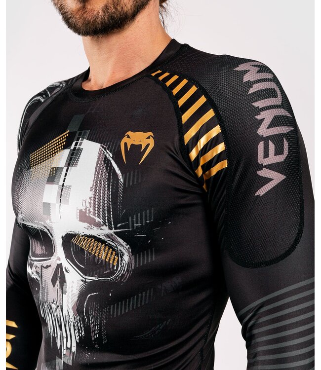 Venum SKULL Rash Guards L/S Zwart Goud Venum Nederland