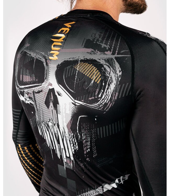 Venum SKULL Rash Guards L/S Black Gold Venum Clothing