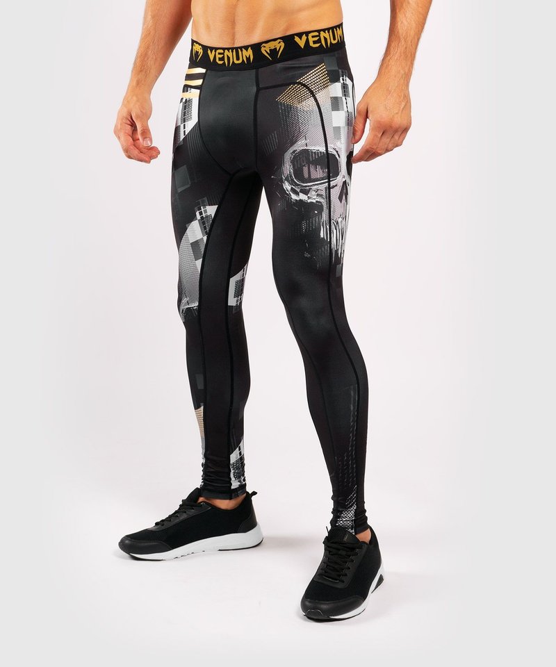 Venum Venum SKULL Legging Spats Tights Zwart Goud