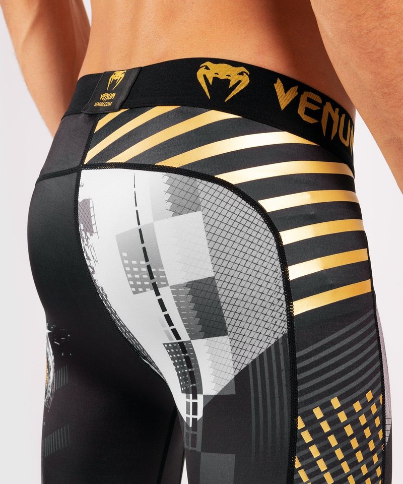 Venum Venum SKULL Legging Spats Tights Zwart Goud