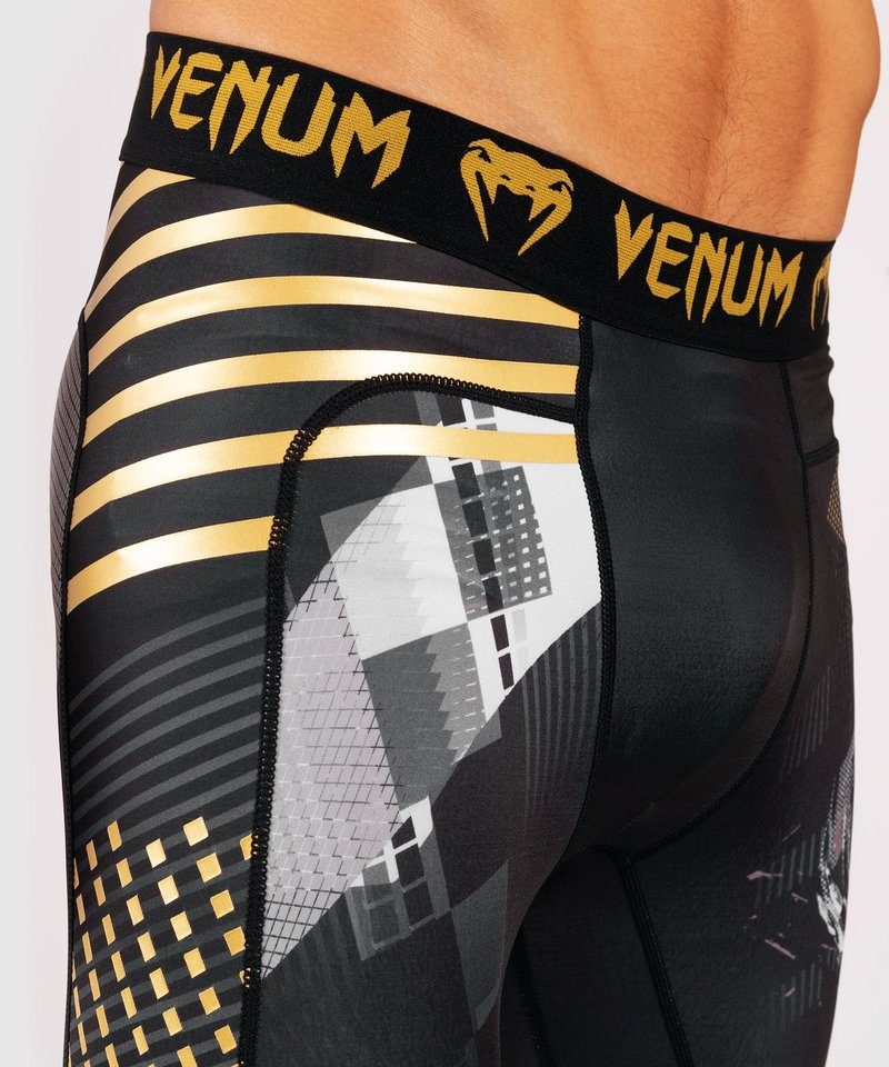 Venum Venum SKULL Legging Spats Tights Zwart Goud