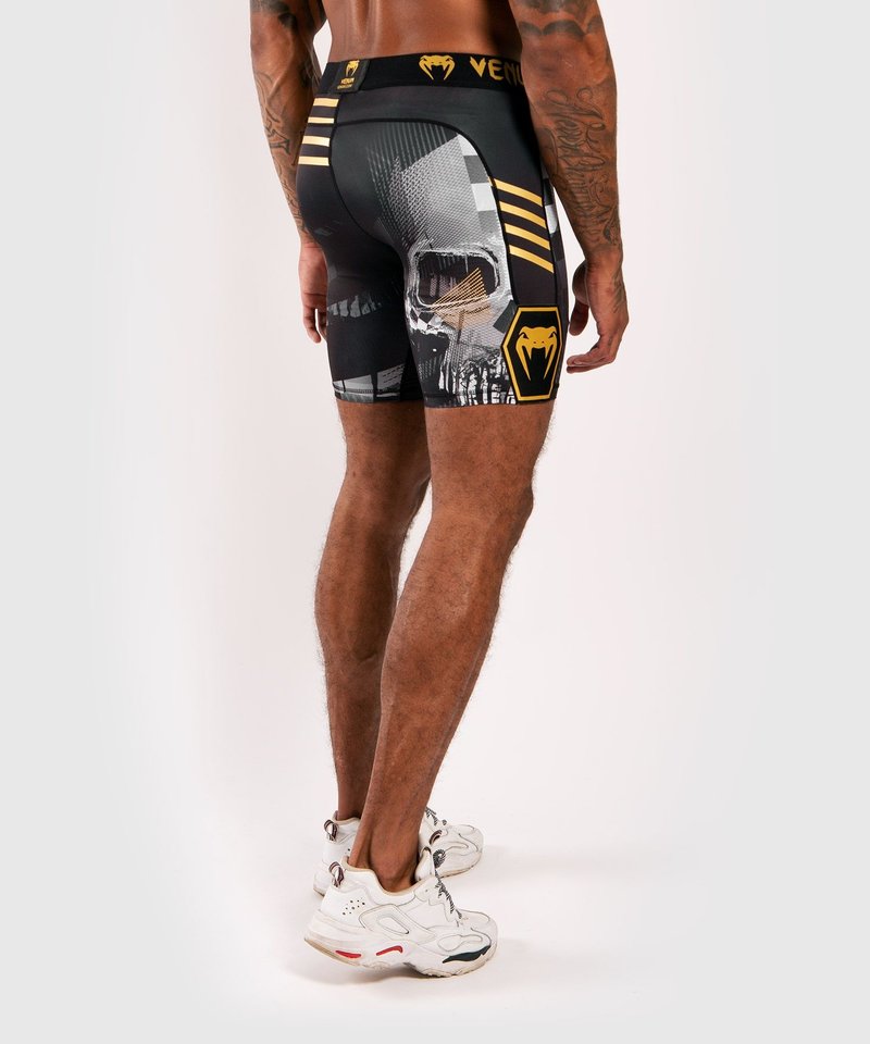 Venum Venum Skull Compression Shorts Black Gold