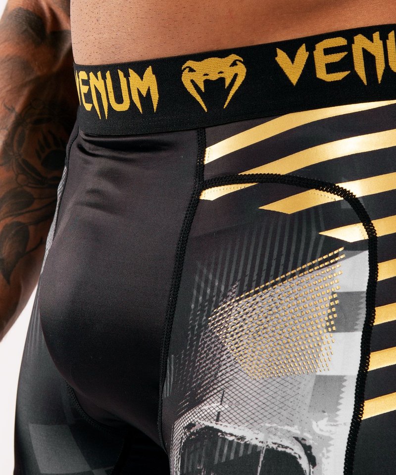 Venum Venum Skull Compression Shorts Zwart Goud